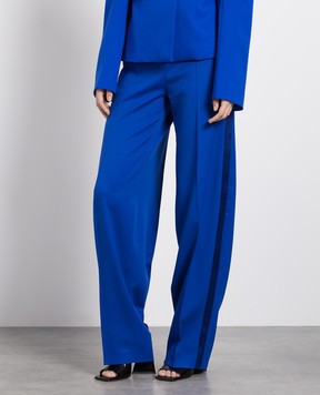 The Attico Blue wool loose fit trousers 228WCP100W027