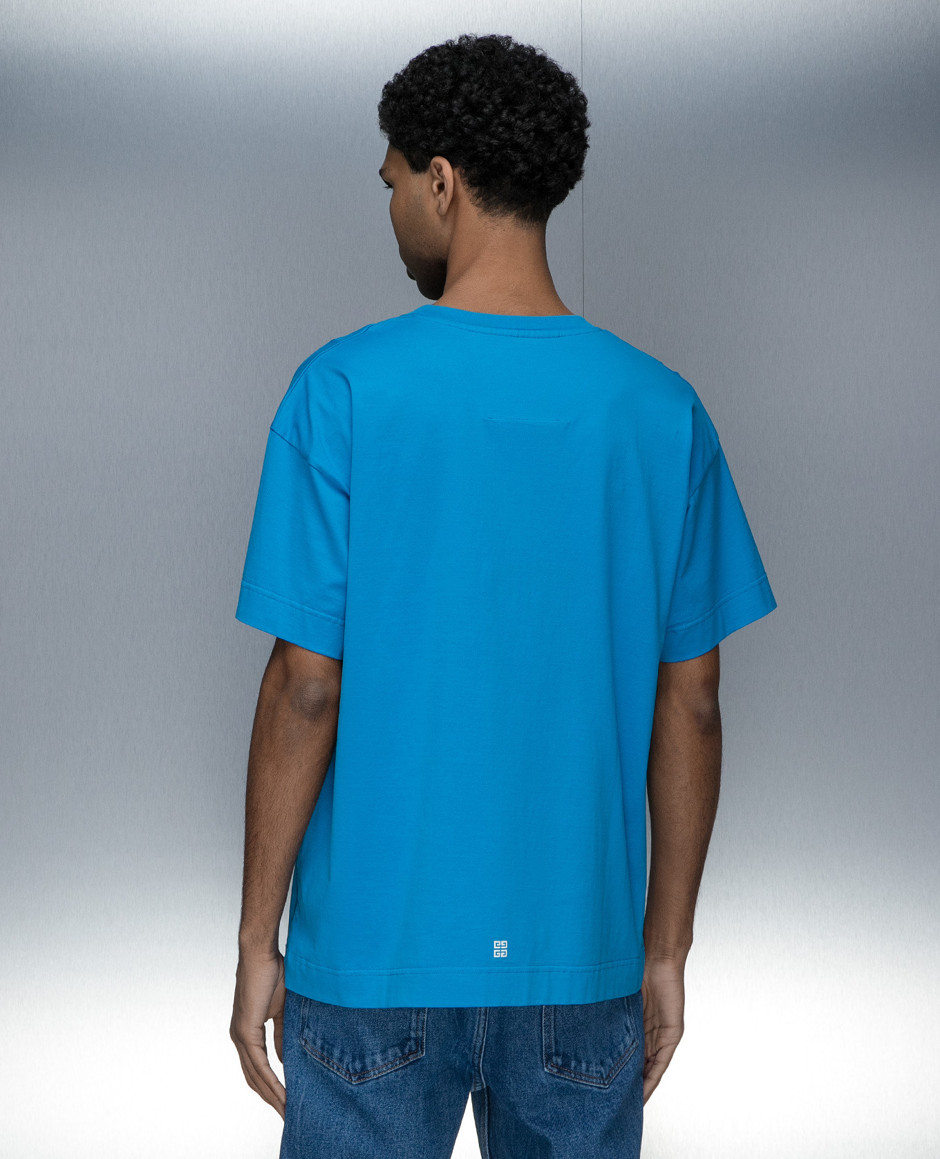 

Blue t-shirt with logo print Givenchy
