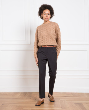 Brunello Cucinelli Brown sweater with lurex MBG747600P
