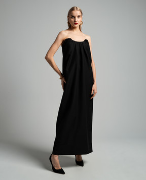 CO Black bustier dress with wool 4167HSF