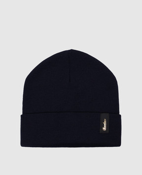 Borsalino Hill blue wool cap with logo 130356WV