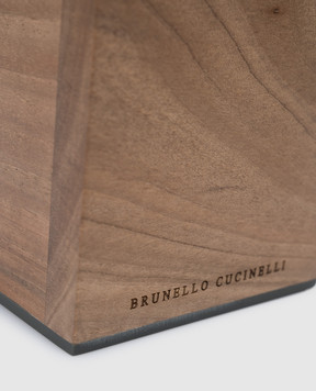 Brunello Cucinelli Table stand made of wood with a logo MLPENBO415