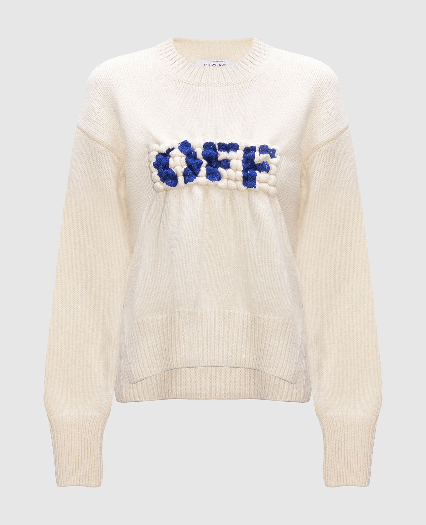 

White sweater with textured logo Off-White, Белый