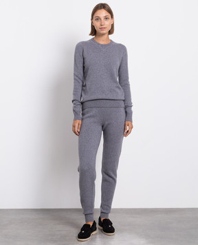Babe Pay Pls Gray cashmere jumper and joggers suit MD9671307341PF