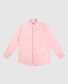 Stefano Ricci Children's pink shirt with metallic logo YC005330LX1986