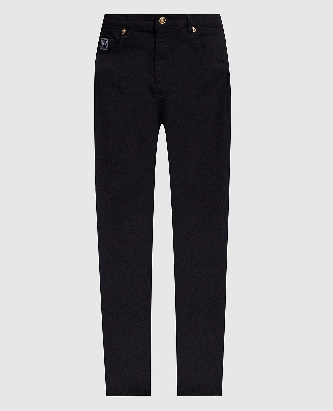 

Black jeans with logo embroidery Versace Jeans Couture, Черный
