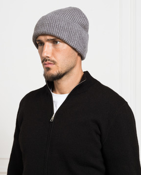 Cashmere&Whiskey Gray cashmere hat AU1891305341MI