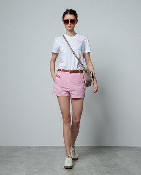 Bally Pink shorts with logo patch L4BA455FCO258