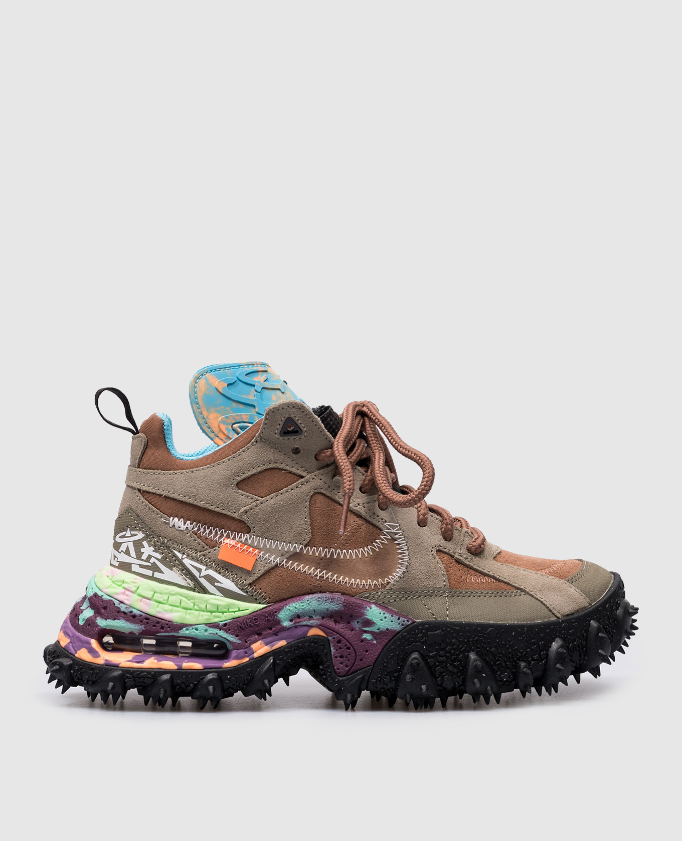 

Nike Terra Brown Suede Trainers Off-White, Коричневый