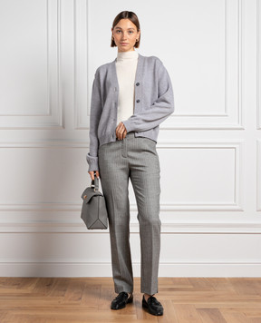 Ballantyne Gray patterned wool trousers BLTS37DWR05