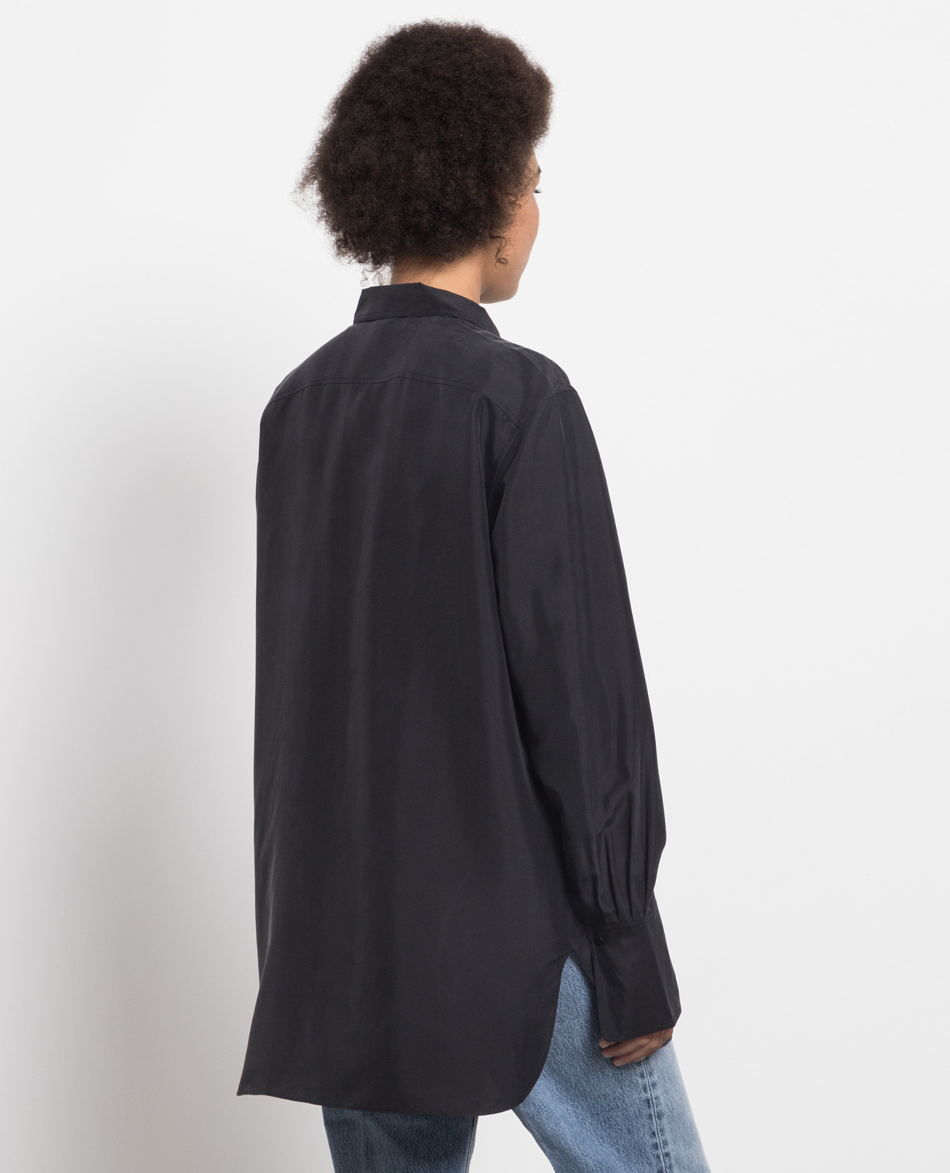 

Gray silk shirt Toteme, Black