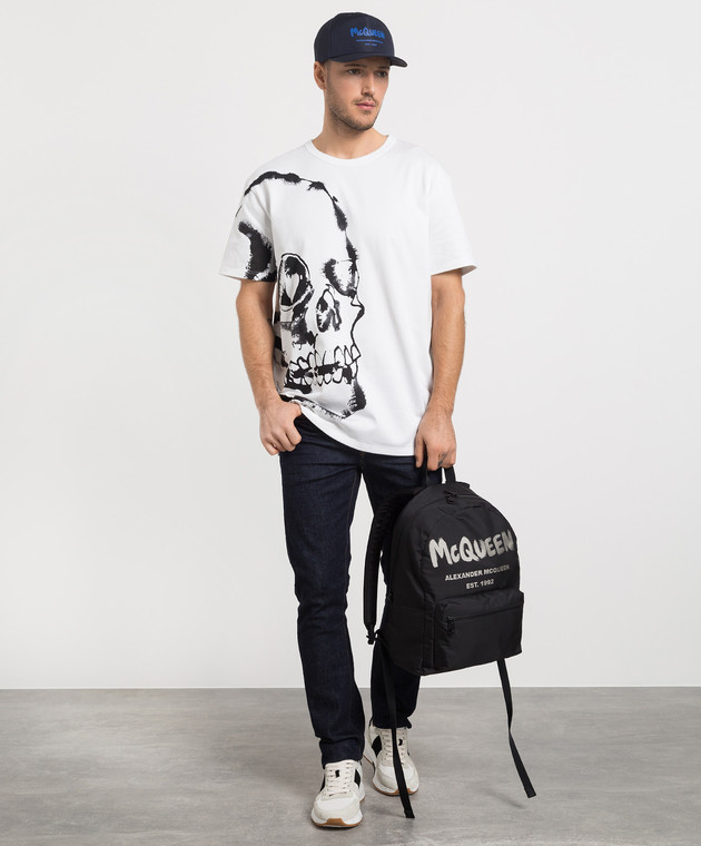 Alexander McQueen - White t-shirt with a contrasting