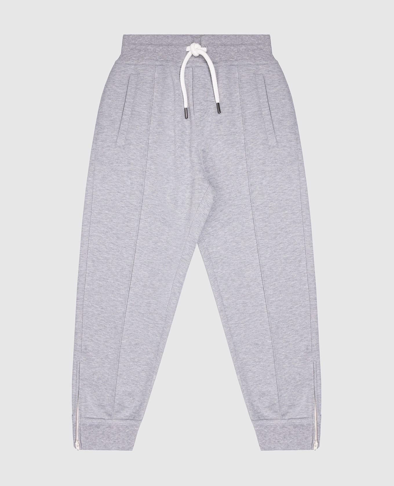 

Children's gray melange joggers Brunello Cucinelli, Серый