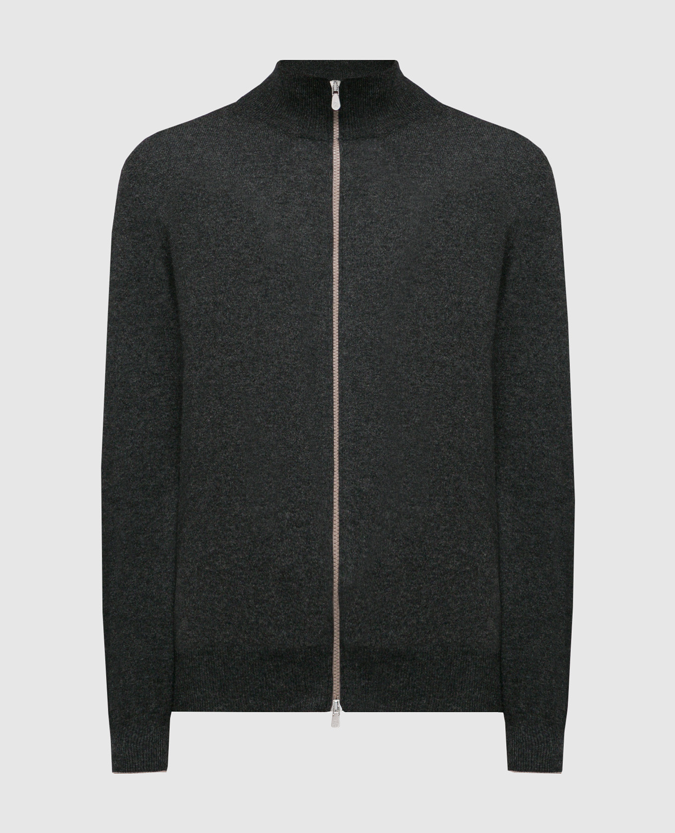 

Gray cashmere cardigan Brunello Cucinelli, Серый