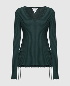 Bottega Veneta Green striped pullover 707802V26U0