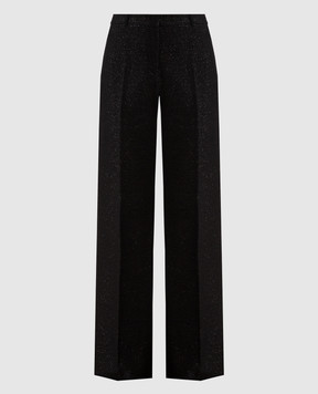 Etro Black flared pants with lurex D11560488