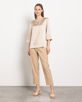 Peserico Brown pants P0467001941