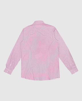 Stefano Ricci Children's purple checked shirt YC004473LJ1863