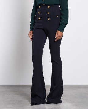 Balmain Blue wool flared pants BF1PP112WB87