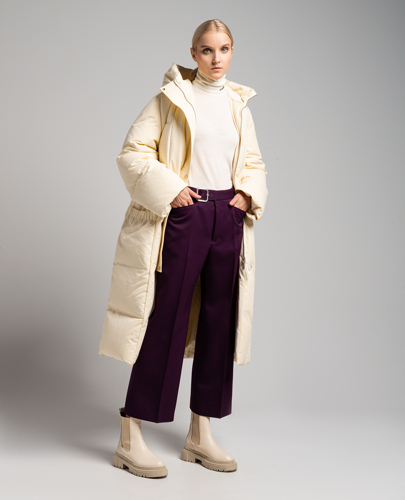 Purple short pants made of wool Jil Sander 2