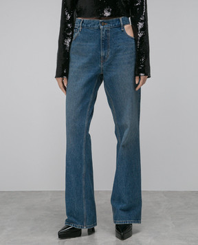Gauchere Blue jeans with a curly neckline M22333030042