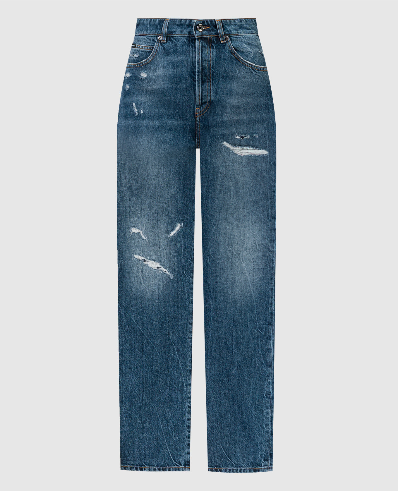 

Blue jeans with logo slits Dolce&Gabbana