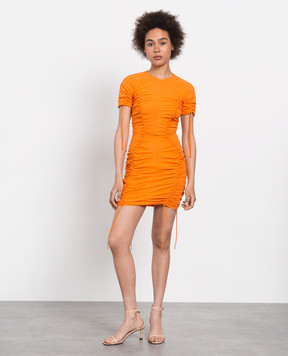 Stella McCartney Orange ruched dress 604354SSA02