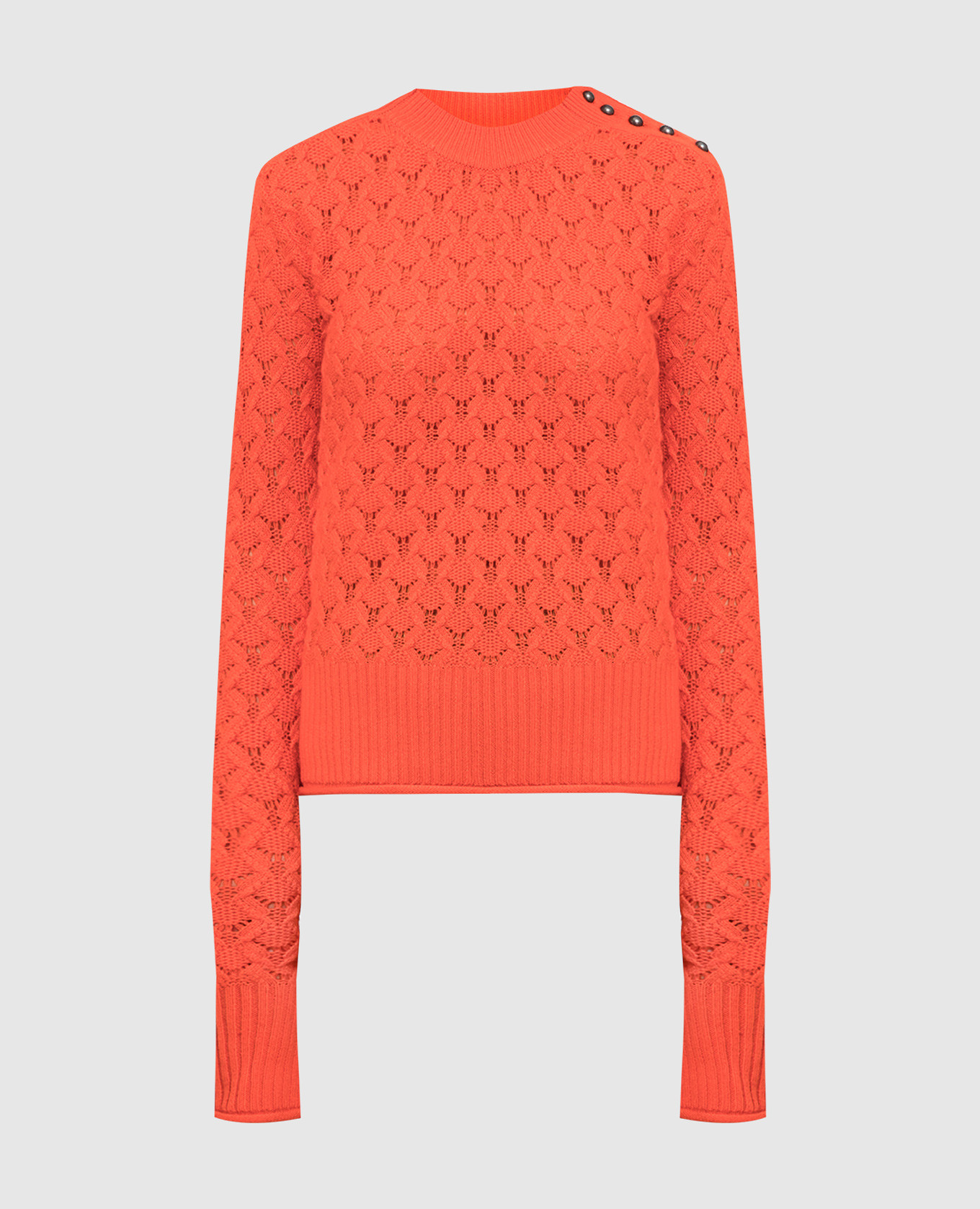 

Theodor orange jumper in wool and cashmere with openwork knit Max Mara Sportmax