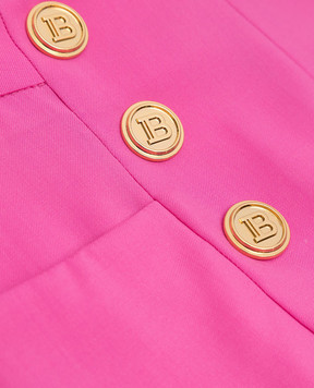 Balmain Children's raspberry wool trousers 6R6A13I00891214