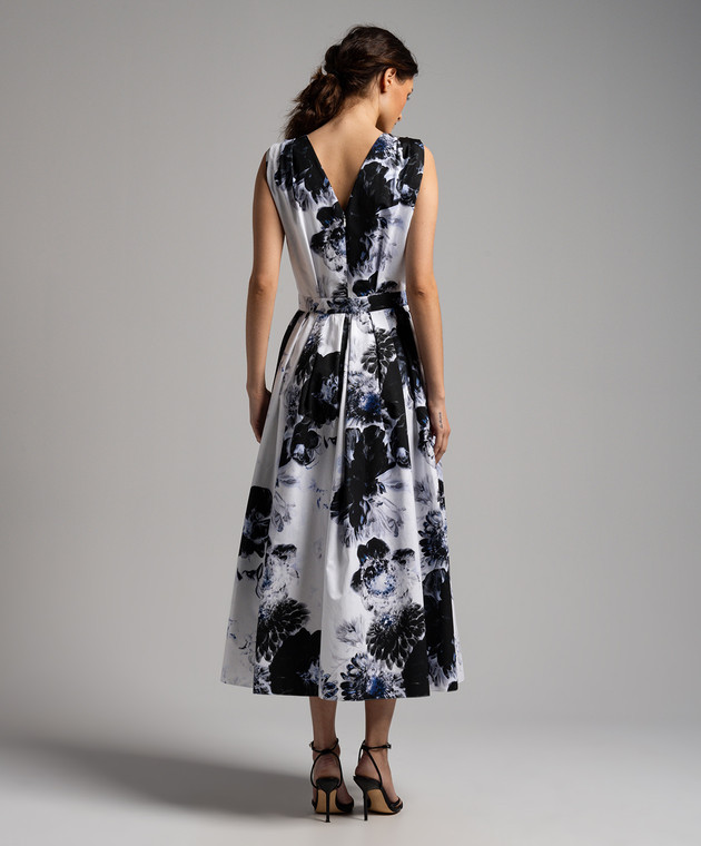 Alexander McQueen - White midi dress with Chiaroscuro print 780938QZALF -  shop with European delivery at Symbol