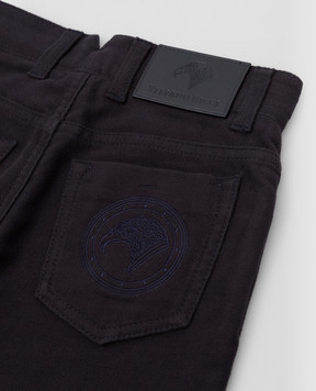 Stefano Ricci Children's dark blue trousers YFT9400020CT002A