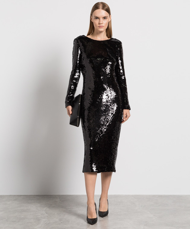 Max Mara - Black midi dress with sequins ARLEM - shop with European  delivery at Symbol