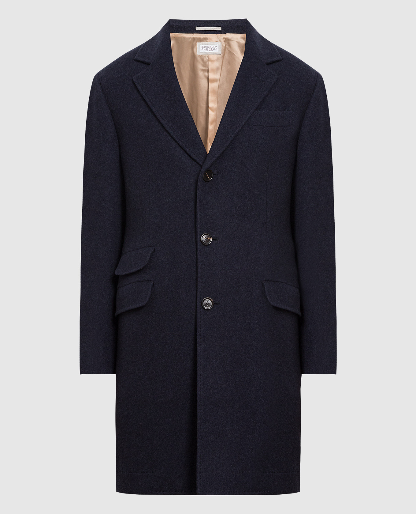 

Navy blue cashmere coat Brunello Cucinelli