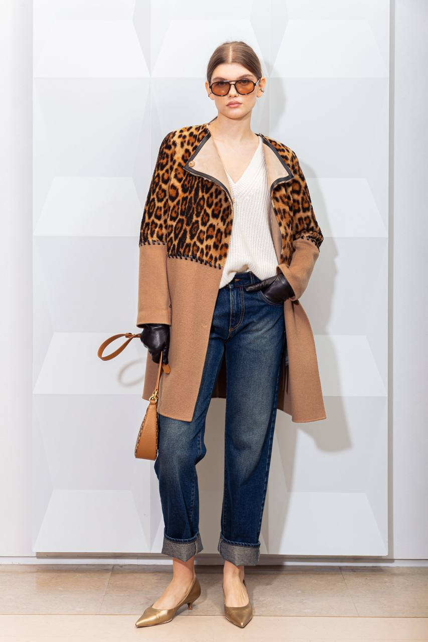 

Beige wool and cashmere coat Yves Salomon