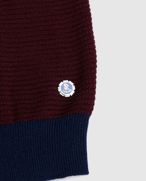 Stefano Ricci Children's burgundy wool and cashmere vest K808001V20Y16481