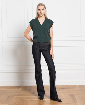 Allude Green vest made of cashmere 23511235