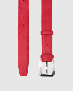 Stefano Ricci Kids red leather belt with logo monogram Y301VHAA302P