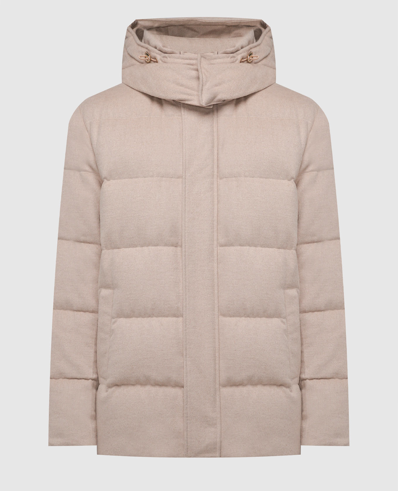 Reducere Be Florence Beige down jacket made of camel wool and silk