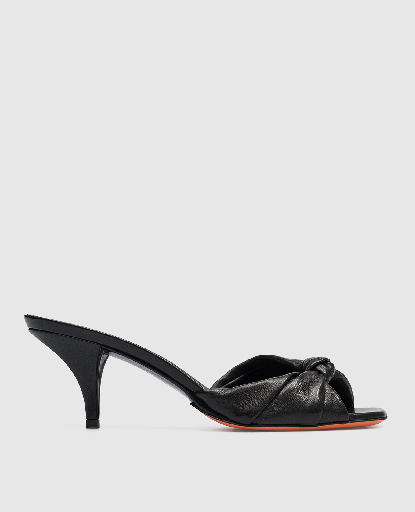 

Black leather mules Santoni