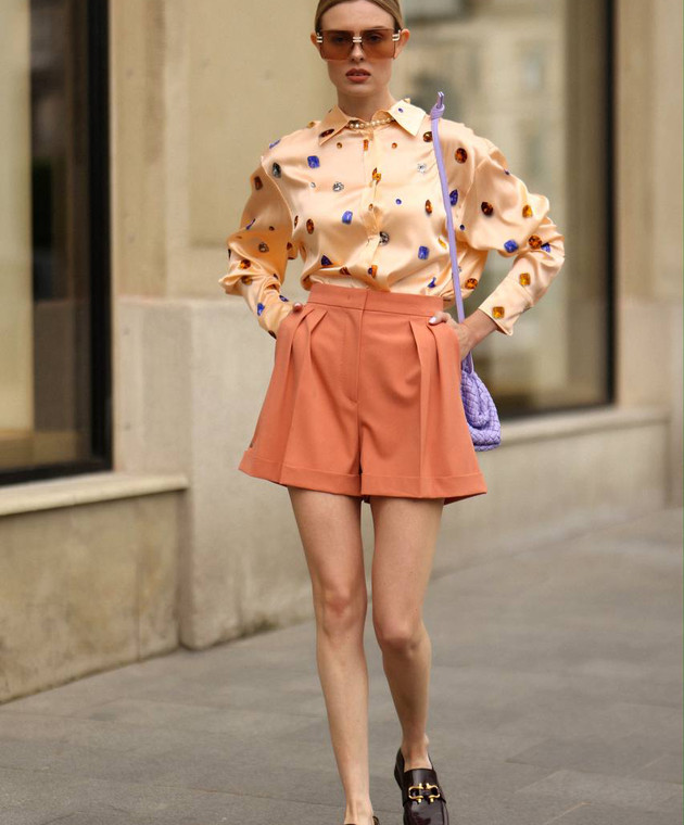 ショートパンツ MAX MARA Women Shorts  Burmudas 2516141012600 022 Pink Max Mara - Pink wool shorts BORMIDA - shop with European