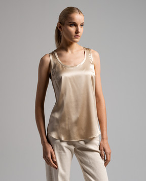 Brunello Cucinelli Beige silk top M0C59E0600
