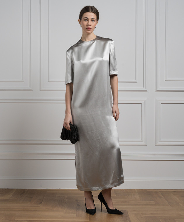 Lou Lou Studio - TUGA gray dress with silk TUGA - shop with Sweden delivery at Symbol Lou Lou Studio - TUGA gray dress with silk TUGA - shop with Sweden delivery at Symbol