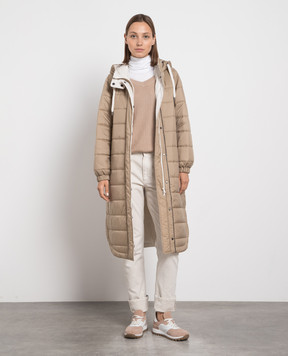 Brunello Cucinelli Beige quilted jacket with monil chain MH5049699P