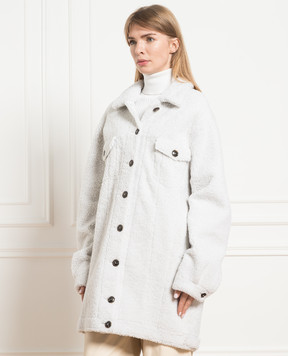 Simonetta Ravizza Gray sheepskin coat JONNY
