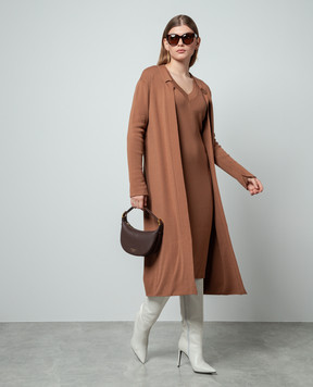 Enrico Mandelli Brown cardigan made of wool A7KD265252
