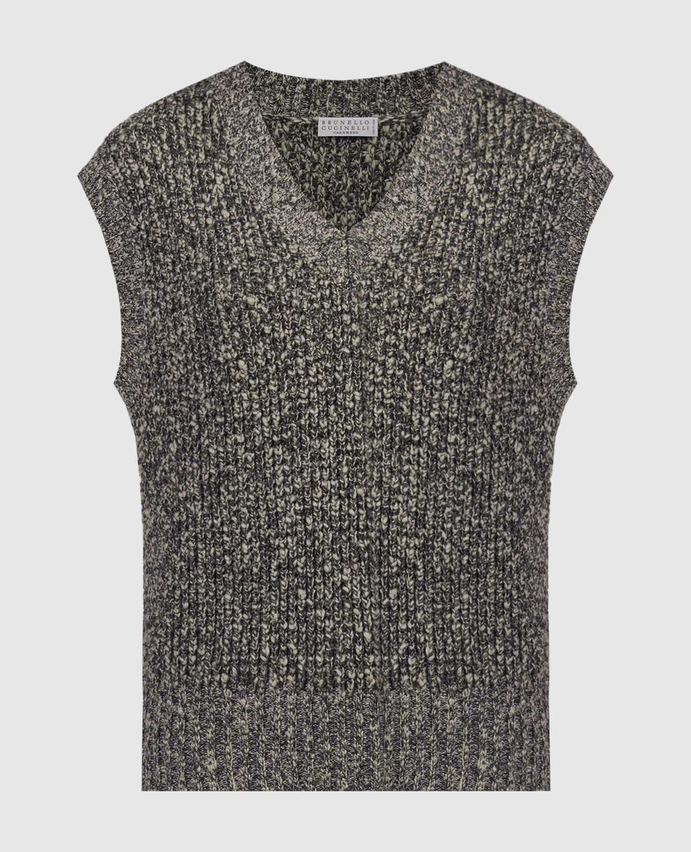 

Gray beaded wool and cashmere waistcoat Brunello Cucinelli, Grey