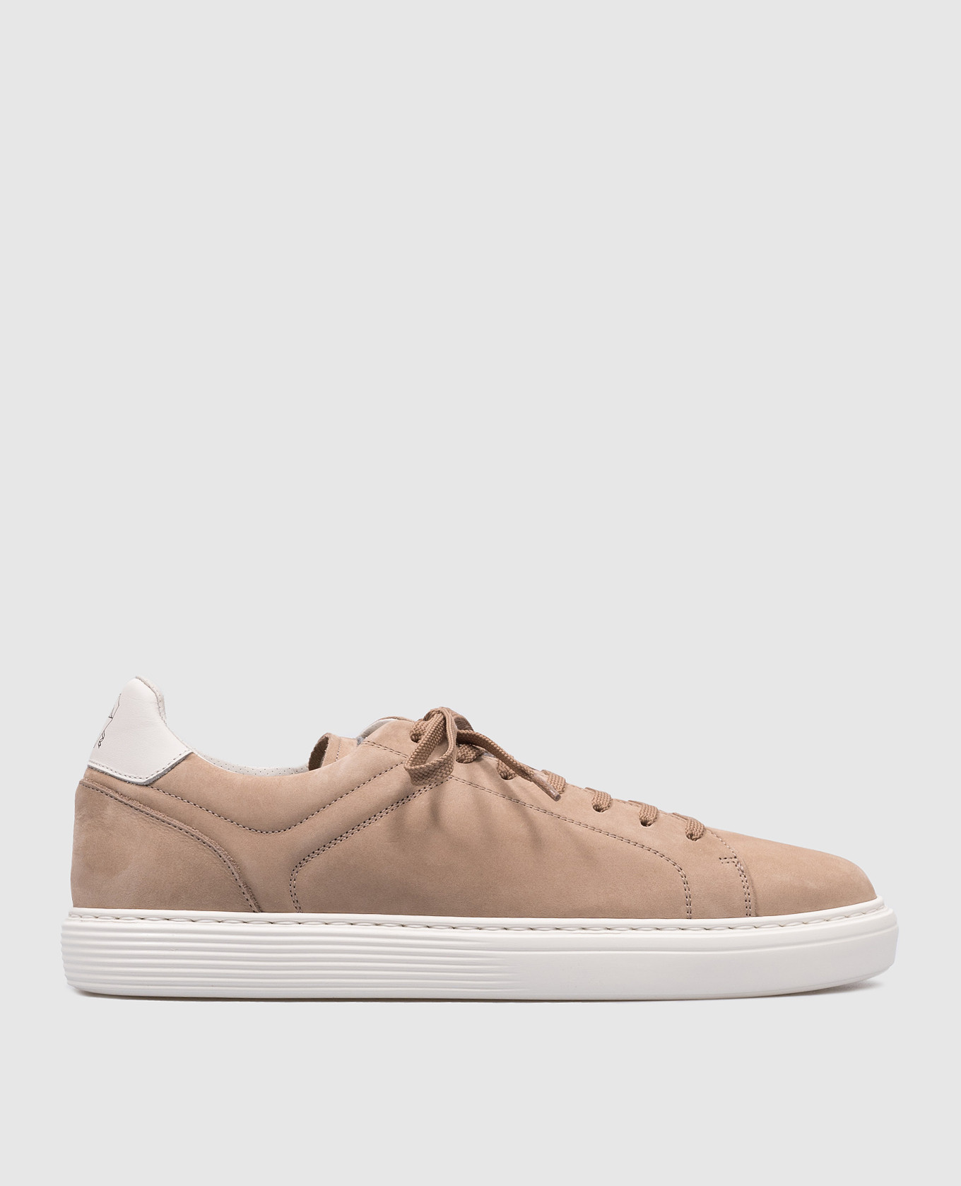 

Beige leather trainers with logo Brunello Cucinelli