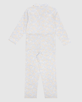 Story Loris Children's blue pajamas in a floral print 36151