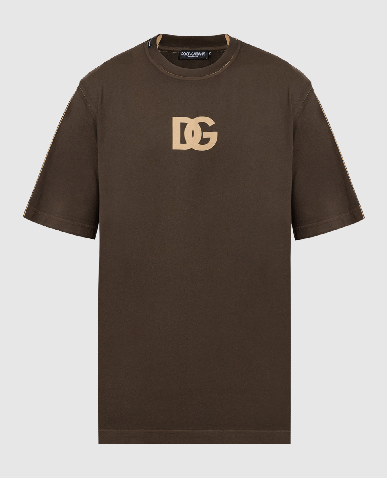 Brown t-shirt with logo dolce&gabbana