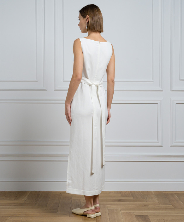 ワンピース BRUNELLO CUCINELLI Woman Dress White MH126A5316 C600 Fluid twill Tank dress for Woman in White | Brunello Cucinelli